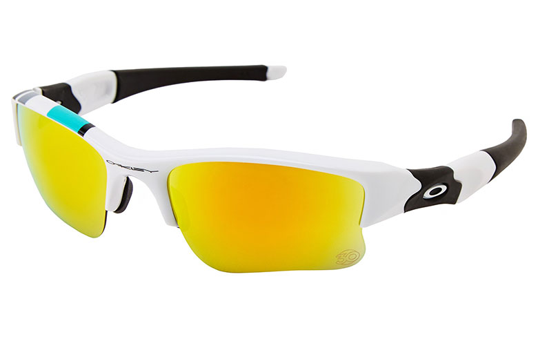 New Oakley Flak Jacket Xlj 30 Years Sport Sunglasses White Fire Iridium Ebay