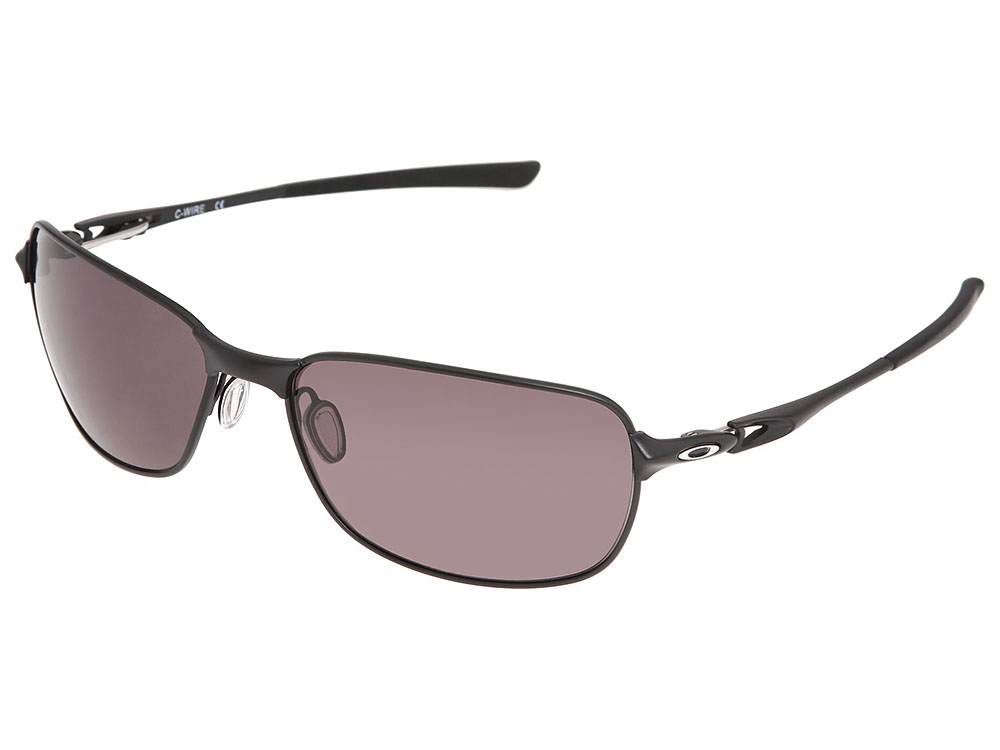 Oakley C Wire Sunglasses OO4046-04 Matte Black/Warm Grey 700285455228 ...